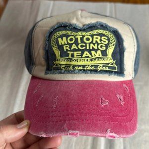 Motors Racing Team Cap Hat. Pink Blue fade. New Great flexible fit Country